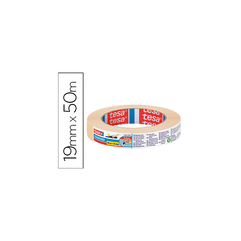 Cinta adhesiva tesa para pintor 50 mt x 19 mm