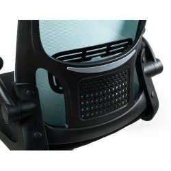 Silla q-connect oficina alba malla base metalica alt max 1110 anc 610 prof 580 ruedas premium color negro azul