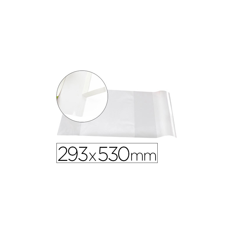 Forralibro liderpapel nº29 con solapa ajustable adhesivo 293 x 530 mm