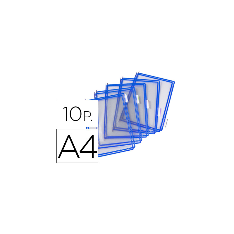 Funda para portacatalogo djois din a4 color azul pack de 10 unidades