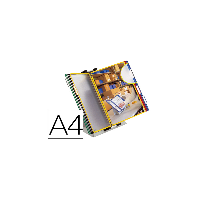 Portacatalogo sobremesa pvc djois con 10 fundas din a4 colores surtidos