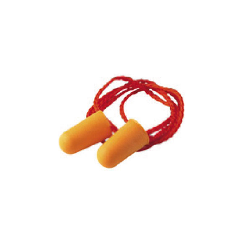 Tapones reutilizables de silicona con cordon textil punta rigida para insercion precisa pack de 100 pares