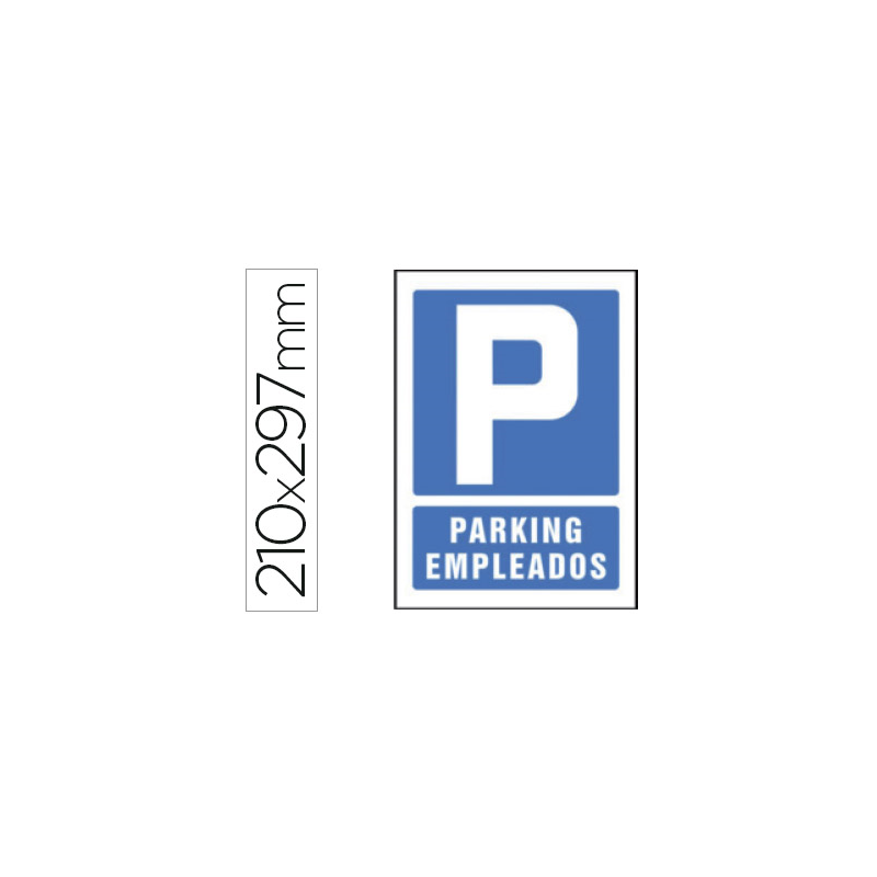 Pictograma syssa señal de parking empleados en pvc 210x297 mm