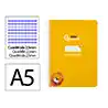 Cuaderno espiral liderpapel a5 pautaguia tapa blanda 40h 75gr cuadro pautado 2,5mm color amarillo