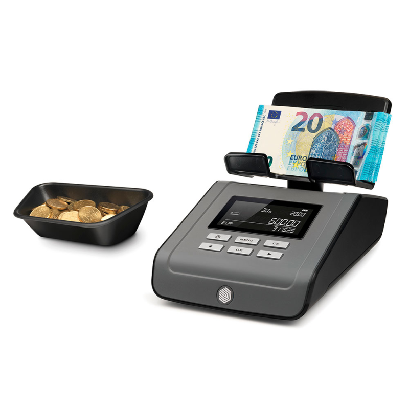 Balanza contadora de dinero safescan 6165 cuenta monedas billetes cartuchos de monedas y fajos de billetes