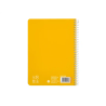 Cuaderno espiral liderpapel a5 pautaguia tapa blanda 40h 75gr cuadro pautado 2,5mm color amarillo