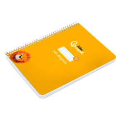 Cuaderno espiral liderpapel a5 pautaguia tapa blanda 40h 75gr cuadro pautado 2,5mm color amarillo