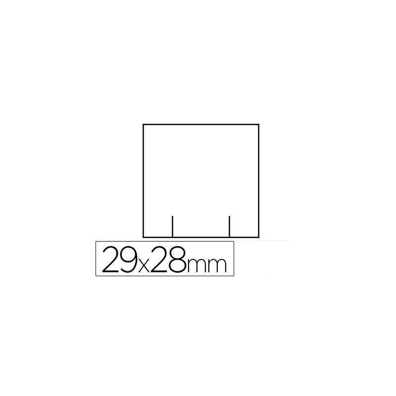 Etiquetas meto blanca 29x28 mm troquelada rollo de 700 etiquetas