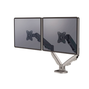 Brazo para monitor fellowes serie eppa ajustable altura 2 pantallas normativa vesa hasta 10 kg plata