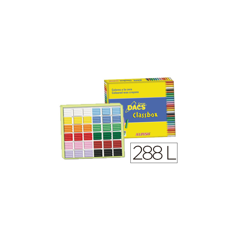 Lapices cera dacs classbox caja de 288 unidades 12 colores surtidos