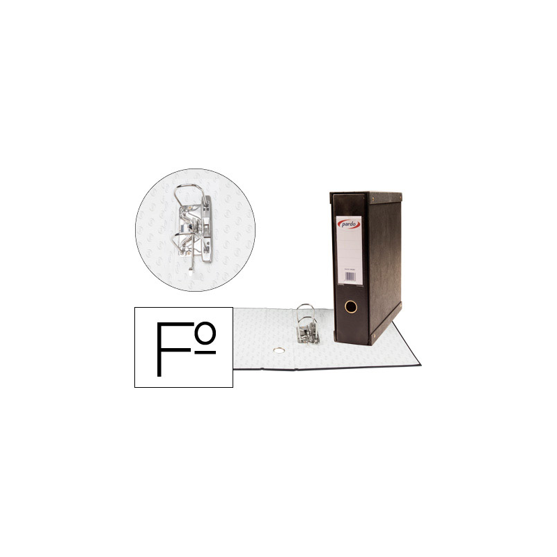 Modulo pardo 1 archivadores de palanca folio 2 anillas de 70 mm negro 350x100x290 mm