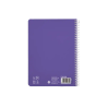 Cuaderno espiral liderpapel a5 pautaguia tapa blanda 40h 75gr cuadro pautado 2,5mm color lila