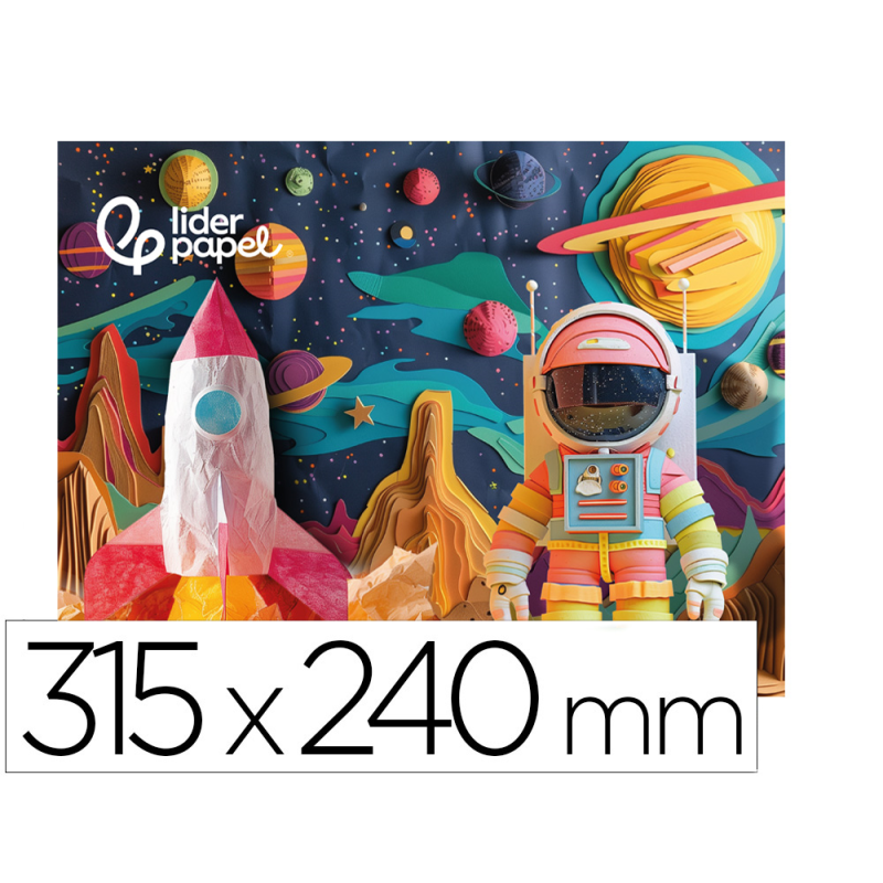 Bloc trabajos manuales liderpapel multiple 240x315mm 84 hojas colores surtidos