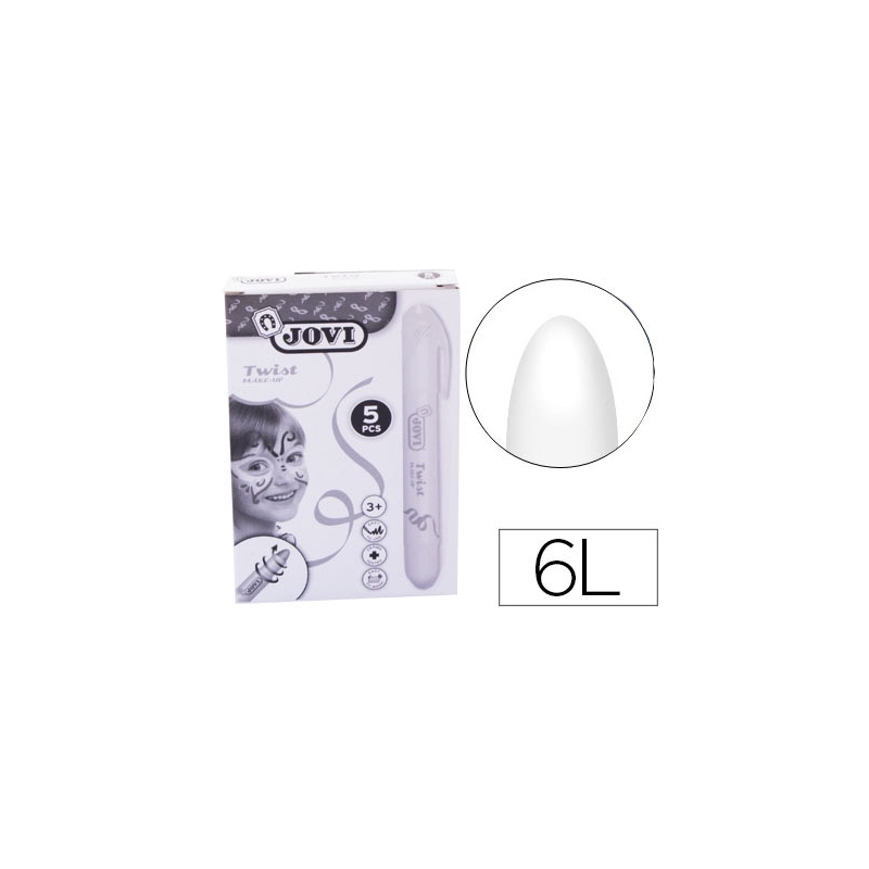 Barra de maquillaje jovi twist make-up blanca caja de 5 unidades