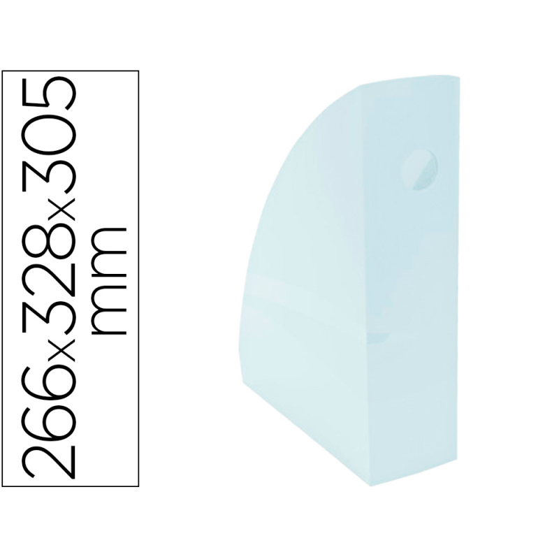 Revistero exacompta aquarel mag-cube azul pastel 266x328x305 mm
