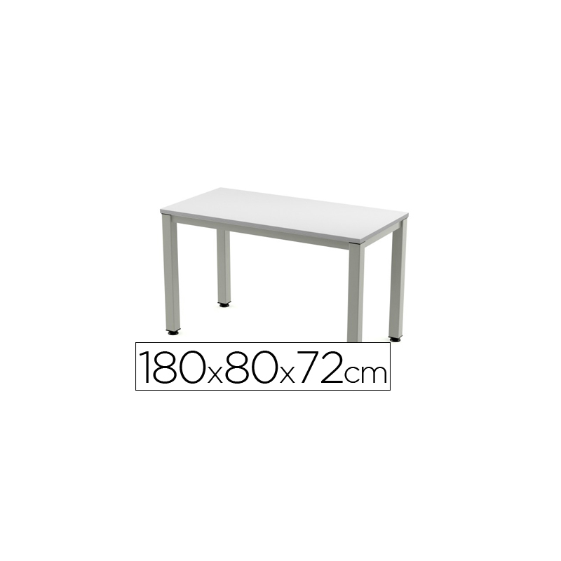 Mesa de oficina rocada executive 2003ad02 gris/gris 180x80 cm