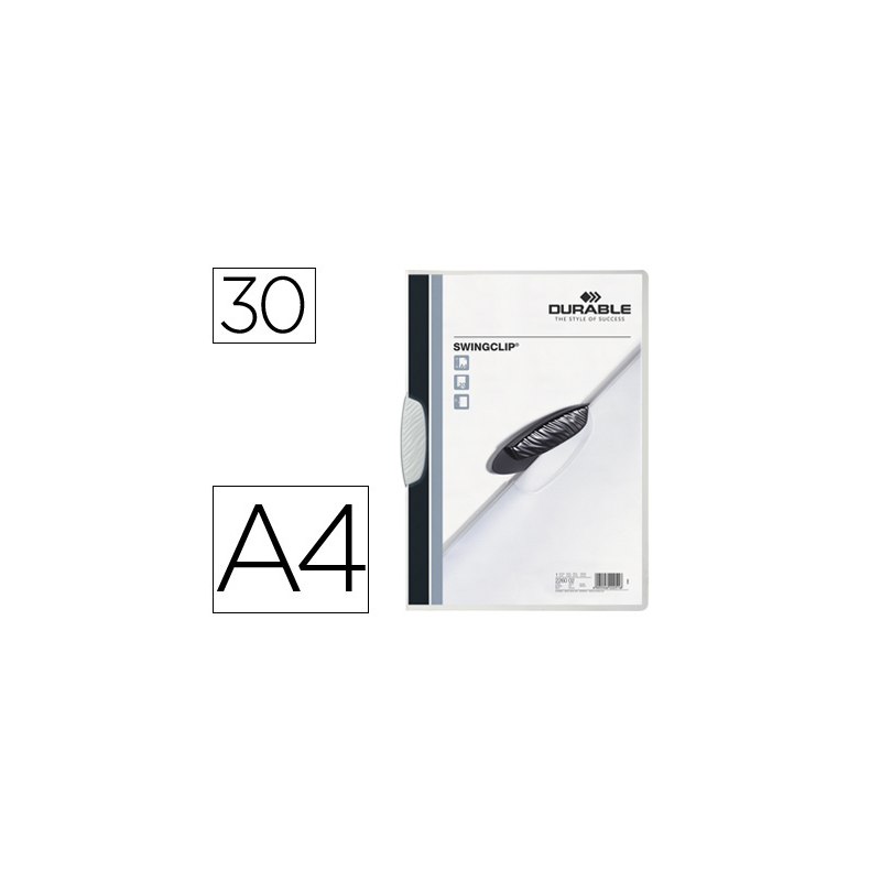 Carpeta swingclip dossier pinza lateral y giratoria blanco din a4 capacidad 30 hojas