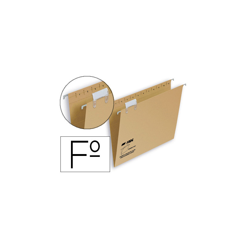 Carpeta colgante fade folio visor superior kraft eco