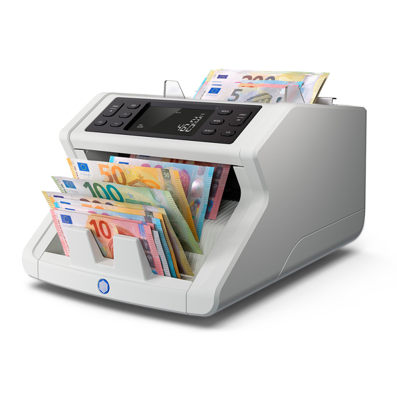 Contador totalizador de billetes safescan 2265 cuenta euro libra mezclados verifica uv/mg/color/tamaño y espesor