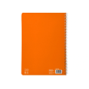 Cuaderno espiral liderpapel a4 pautaguia tapa blanda 80h 75gr cuadro pautado 3mm color naranja