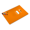 Cuaderno espiral liderpapel a4 pautaguia tapa blanda 80h 75gr cuadro pautado 3mm color naranja