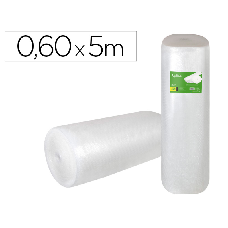 Plastico burbuja liderpapel ecouse 0.60x5m 30% de plastico reciclado