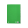 Cuaderno espiral liderpapel a4 pautaguia tapa dura 80h 90gr cuadro pautado 4mm color verde