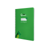 Cuaderno espiral liderpapel a4 pautaguia tapa dura 80h 90gr cuadro pautado 4mm color verde