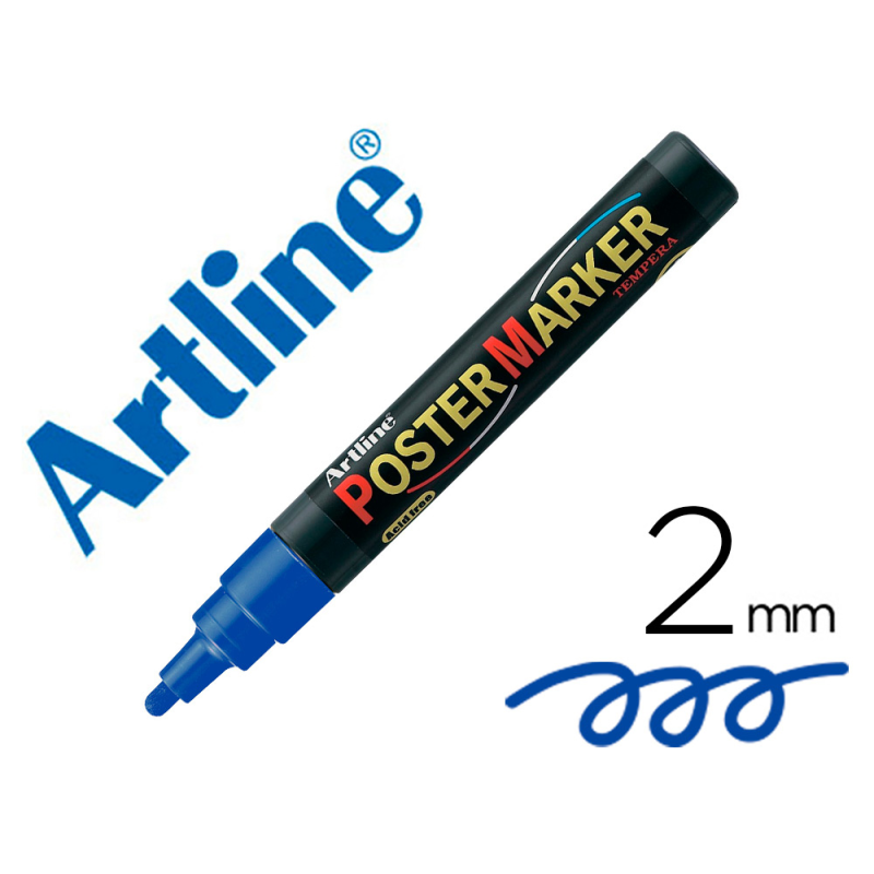 Rotulador artline poster marker epp-4-azu punta redonda 2 mm color azul
