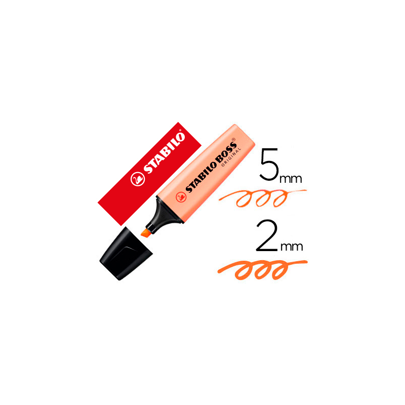 Rotulador stabilo boss pastel fluorescente 70 melocoton sedoso