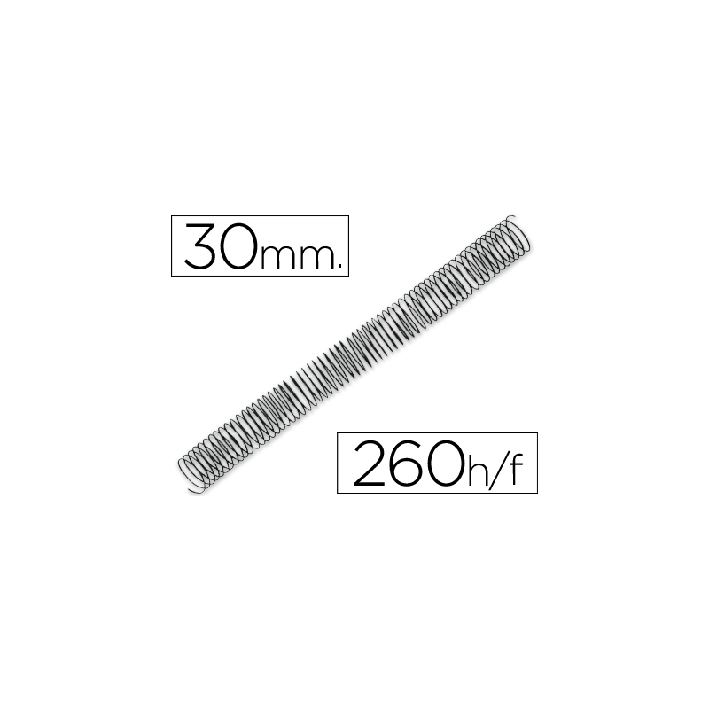 Espiral metalico q-connect 64 5:1 30mm 1,2mm caja de 50 unidades