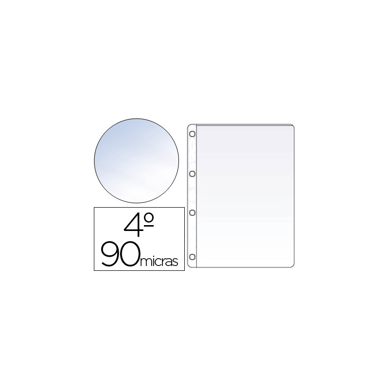 Funda saro pvc cuarto cuatro taladros 90 mc cristal caja de 100 unidades