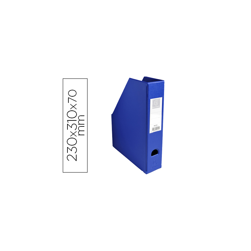 Revistero exacompta pvc lomo 70 mm color azul 230x310x70 mm