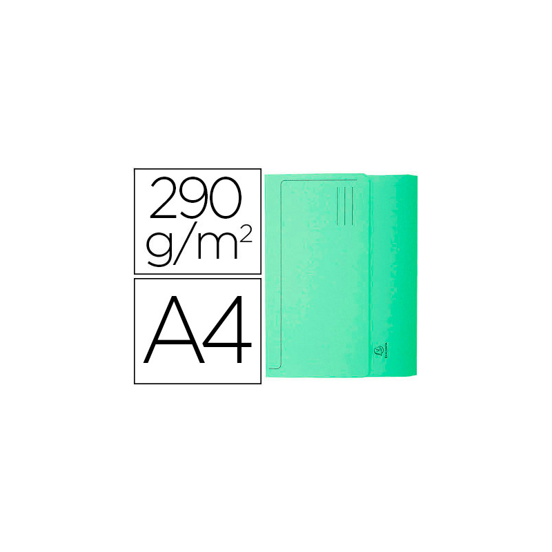 Subcarpeta cartulina con bolsa exacompta din a4 verde 290 gr