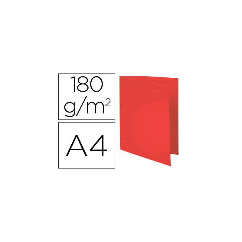 Subcarpeta cartulina reciclada exacompta din a4 rojo 180 g/m2