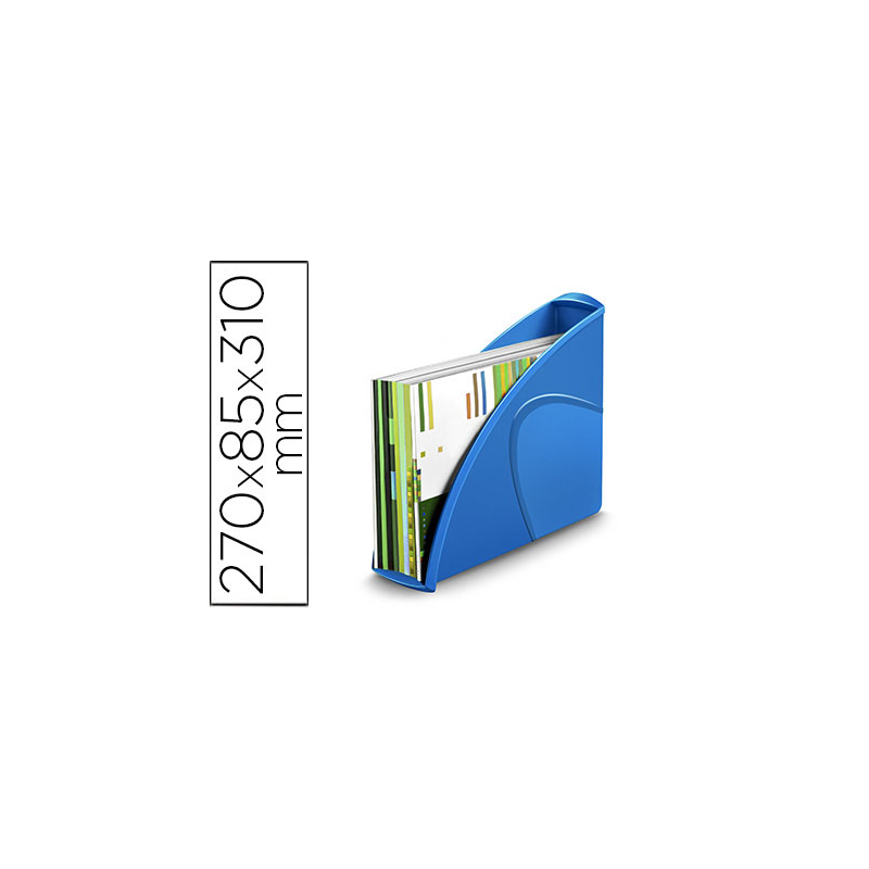 Revistero cep plastico uso vertical / horizontal azul 85x270x310 mm