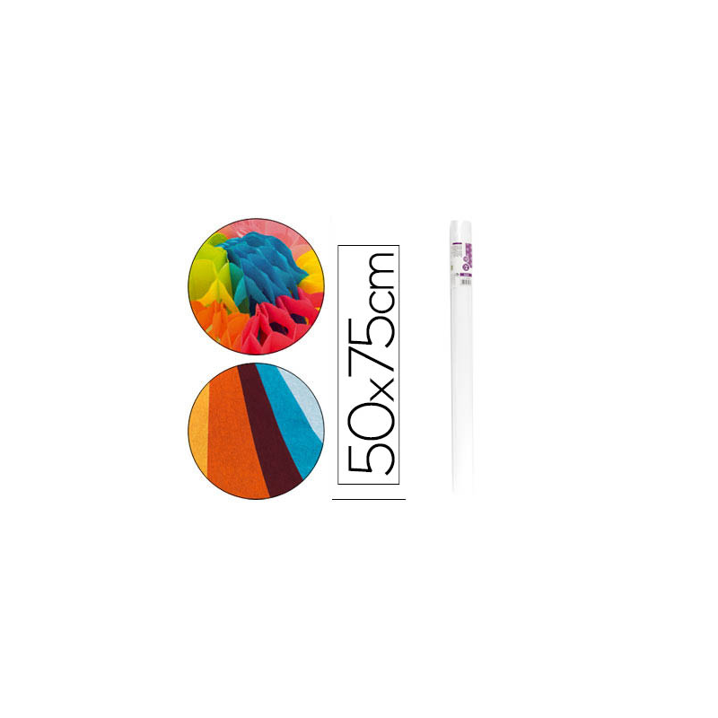 Papel seda liderpapel blanco 17g/m2 rollo de 24 hojas 50x75cm