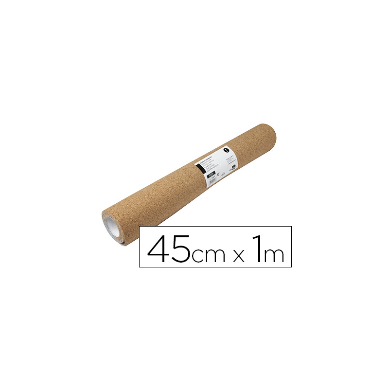 Corcho liderpapel adhesivo ancho 45cm longitud 1m espesor 1mm en rollo