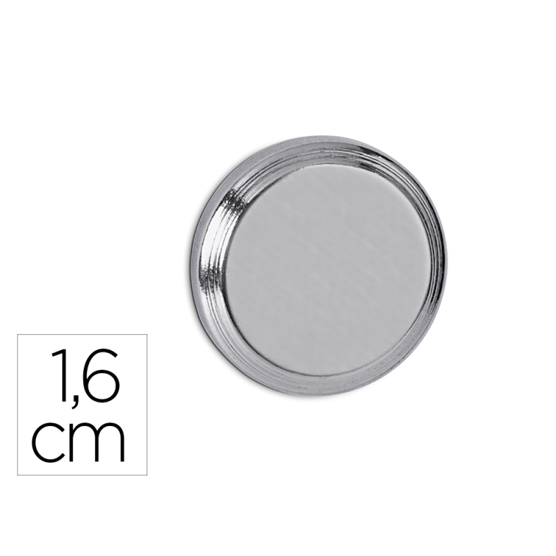 Iman maul cilindrico de neodimio 1,6 cm peso max. 5 kg diametro color plata