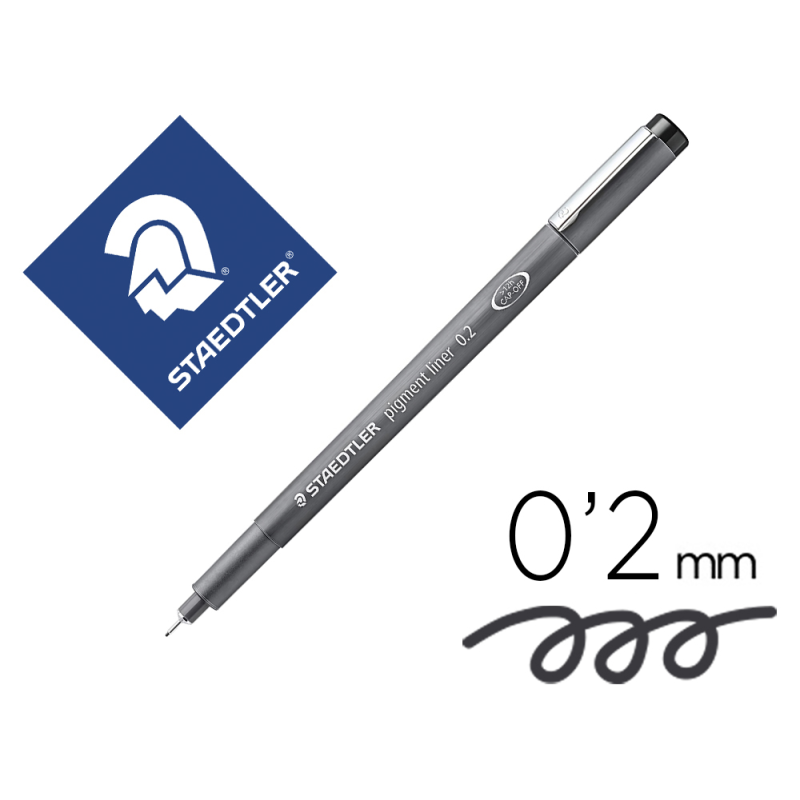 Rotulador staedtler calibrado micrometrico 308 negro 0,2 mm resistente al agua