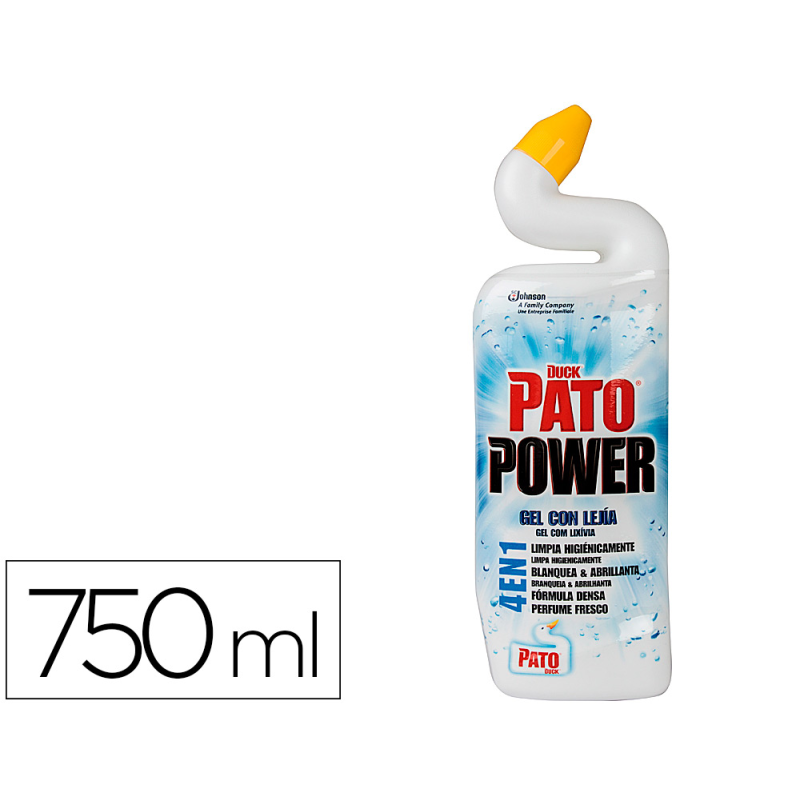 Limpiador de inodoro pato formula 4 en uno gel con lejia 750 ml