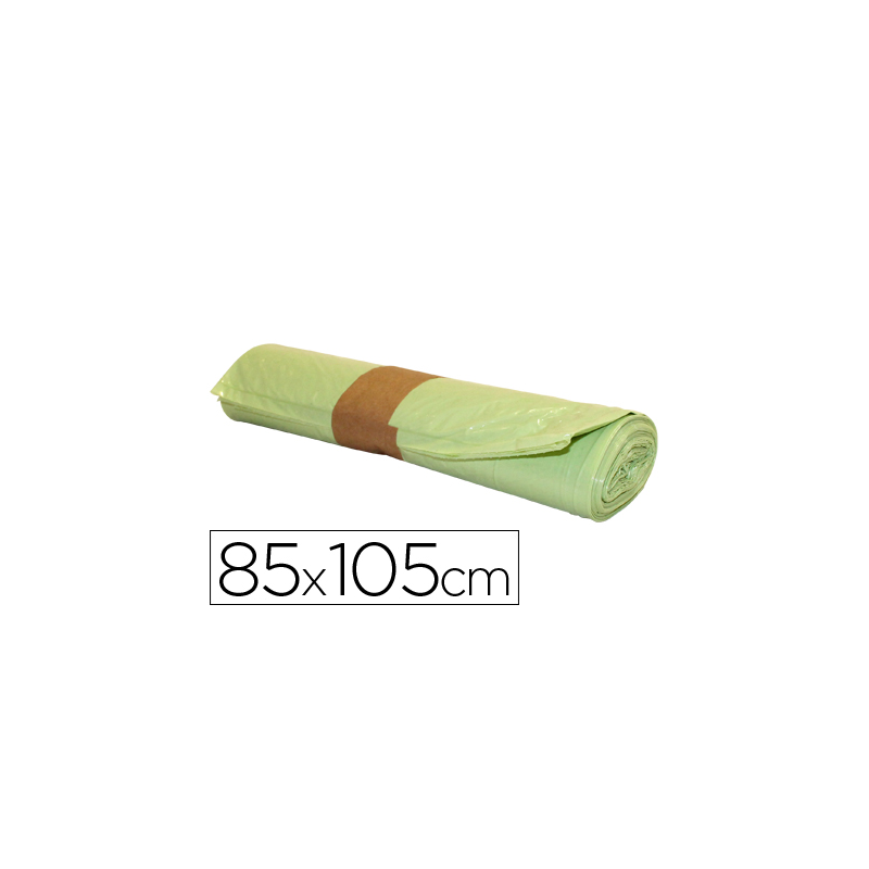 Bolsa basura industrial amarilla 85x105cm galga 110 rollo de 10 unidades