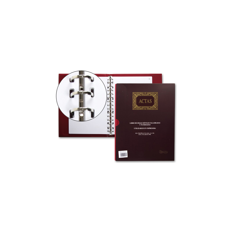Libro miquelrius din a4 actas con 100 hojas movibles