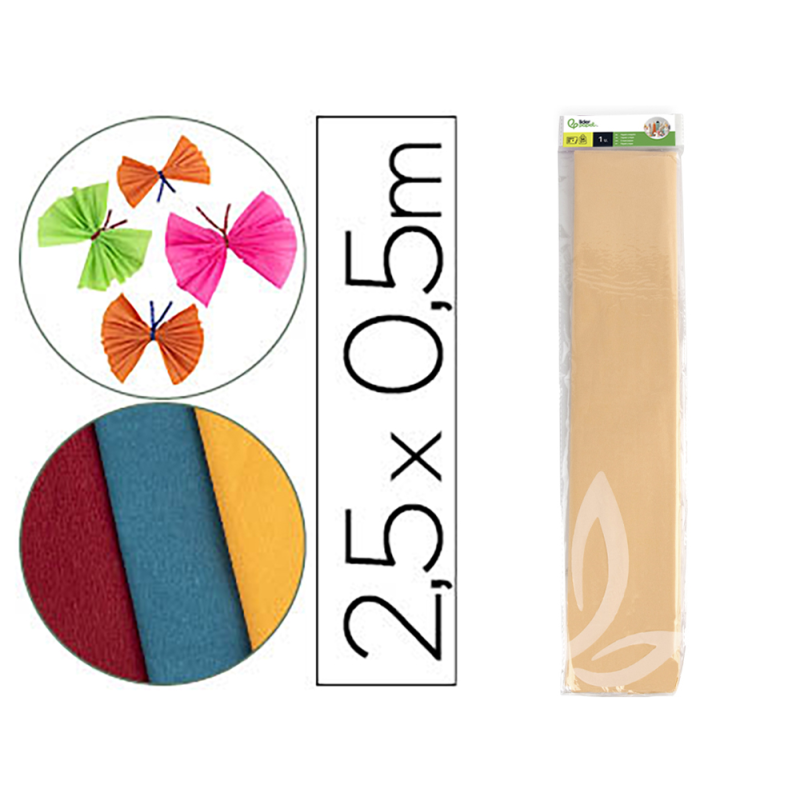 Papel crespon liderpapel 50 cm x 2.5m 34g/m2 salmon