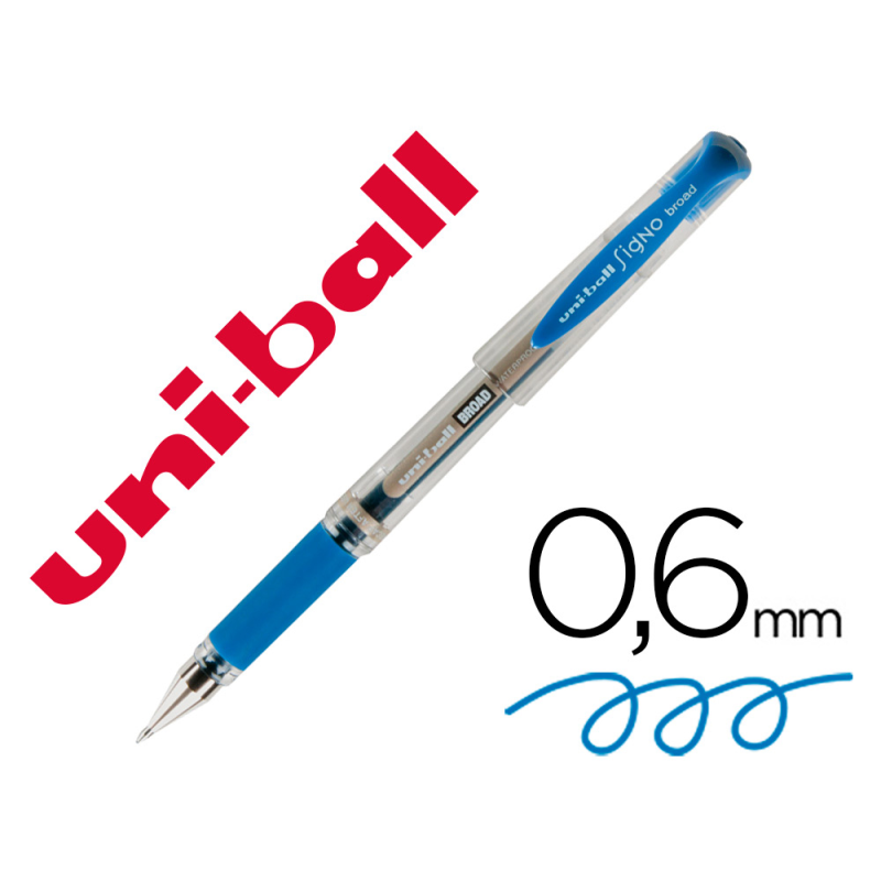 Boligrafo uni-ball um-153 signo broad azul 1 mm tinta gel