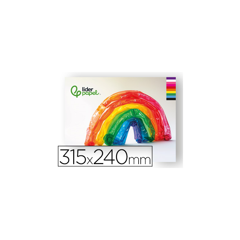 Bloc trabajos manuales liderpapel celofan 240x315mm 10 hojas colores surtidos
