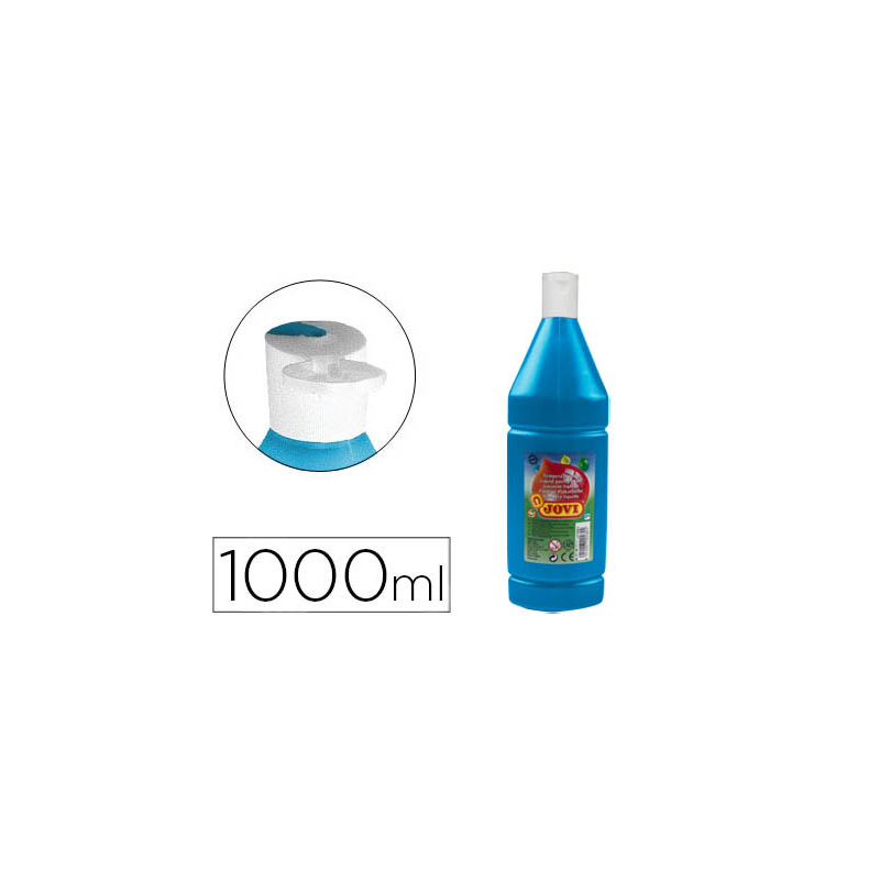 Tempera liquida jovi escolar 1000 ml azul cyan