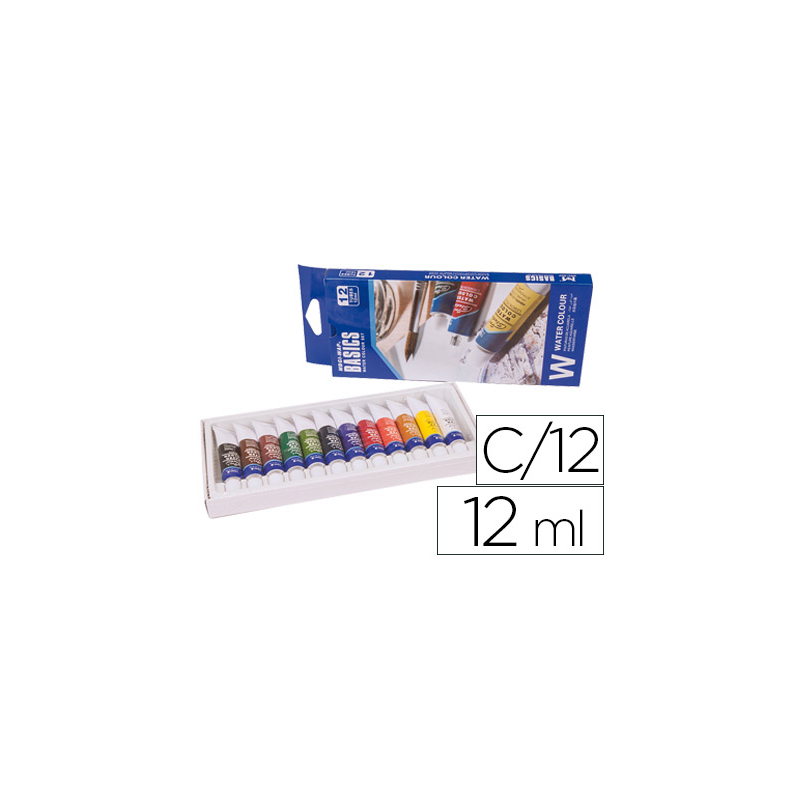Acuarela artist caja carton de 12 colores surtidos 12 ml