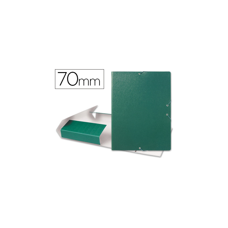 Carpeta proyectos liderpapel folio lomo 70mm carton gofrado verde