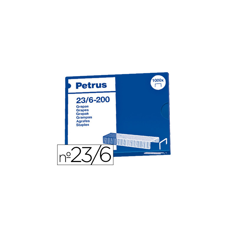 Grapas petrus nº 23/6 caja de 1000 unidades